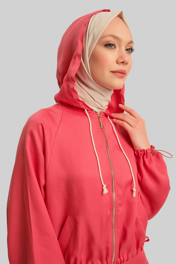 Armine Seyyar Kapüşonlu Tensel Takım 24Y6831 Kiraz