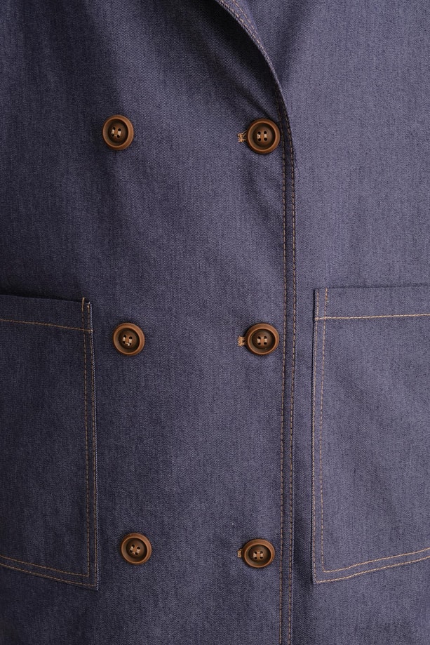 Armine Denim Overzie Trençkot 24Y8708 Lacivert