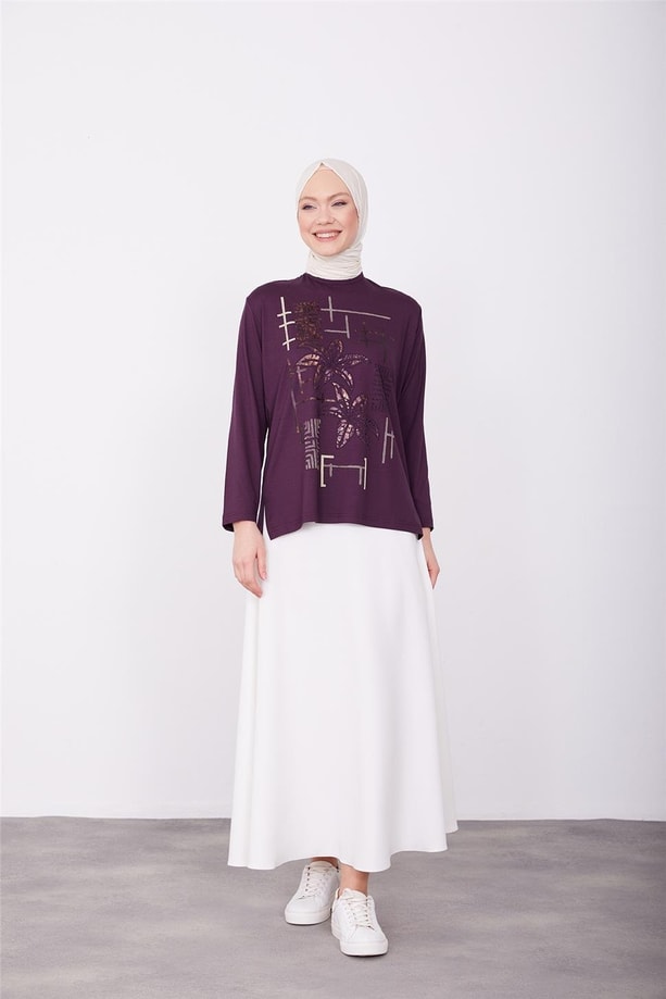 Armine Penye 24YD9005 Mürdüm