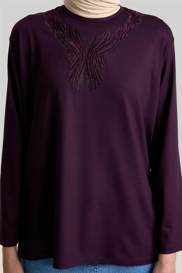 Armine Penye 24YD9012 Mürdüm
