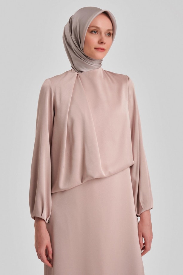 Armine Omuz Plile Abiye Elbise 24Y9819 Aytaşı