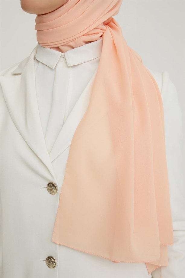 Belli Polyester Şal 00Oaat44 Somon