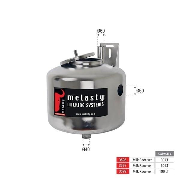 Melasty Süt Sağım Sistemi Ön Süt Toplama Paslanmaz Rezerv Tankı (60 Litre) | Cimritilki.com