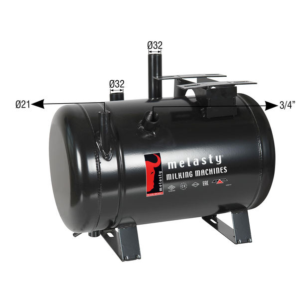 Melasty Süt Sağma Makinesi 15 Litre Yağlı Tip Vakum Tankı (Melasty Model) (Siyah Boyalı) | Cimritilki.com