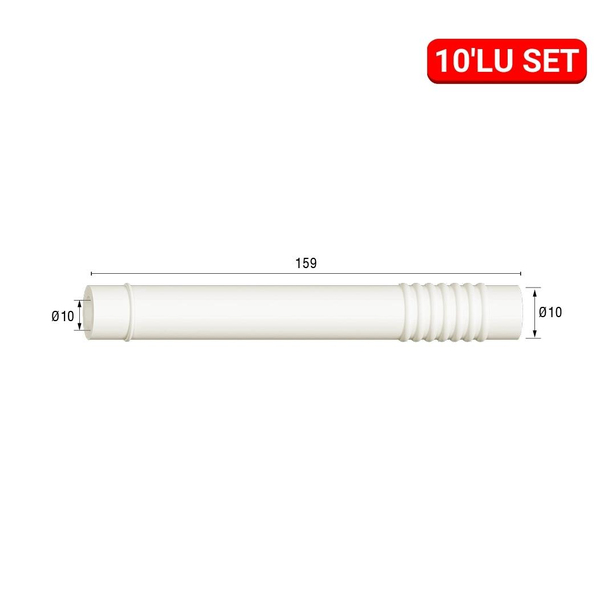 Melasty Süt Sağma Makinesi Kısa Süt Hortumu (Tırtıklı) (Silikon- 10 lu Paket) | Cimritilki.com