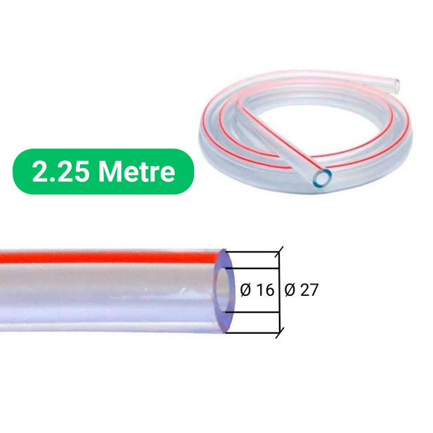 Melasty Süt Sağma Makinesi Özel Tekli Süt Hortumu (Ø16 x Ø27 mm) (2,25 Metre - Kesili) | Cimritilki.com