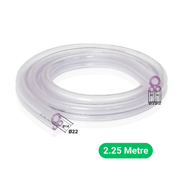 Melasty Süt Sağma Makinesi Üçgen Üçlü Süt Hortumu (Ø14xØ22/Ø7xØ14 mm) (2,25 Metre - Kesili) | Cimritilki.com