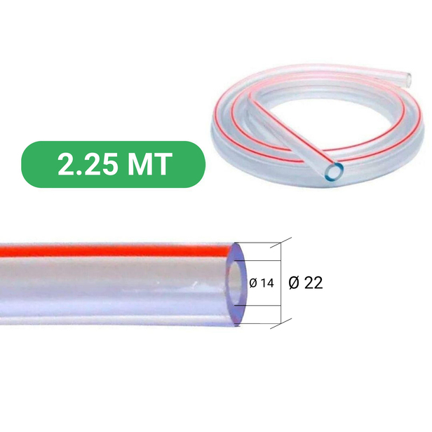 Melasty Süt Sağma Makinesi Üniversal Tekli Süt Hortumu (Ø14 x Ø22 mm) (2,25 Metre - Kesili) | Cimritilki.com