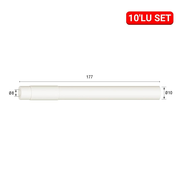 Melasty Uzun Süt Hortumu (Silikon - 10 lu Paket) | Cimritilki.com