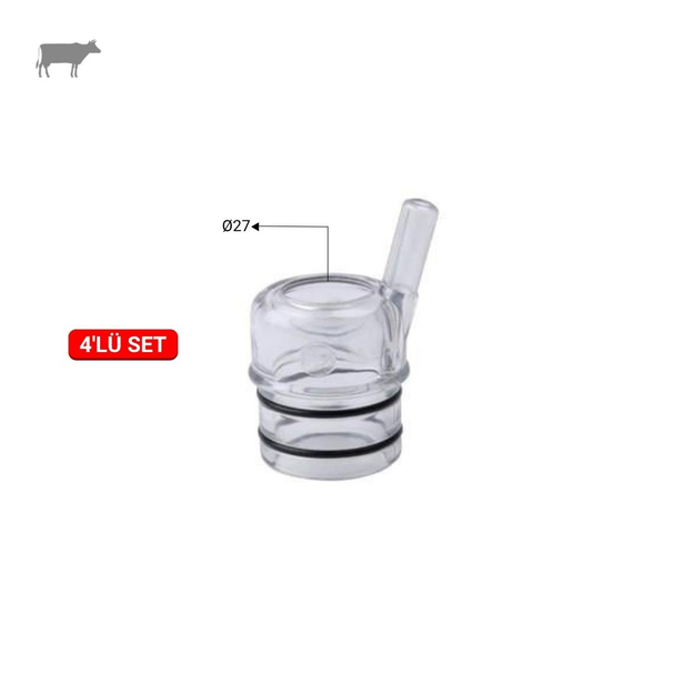 Melasty Yarım Tip Meme Lastiği (Memelik) Kılıfı Plastiği (Şeffaf) Çıkış Çapı: 27 mm | Cimritilki.com