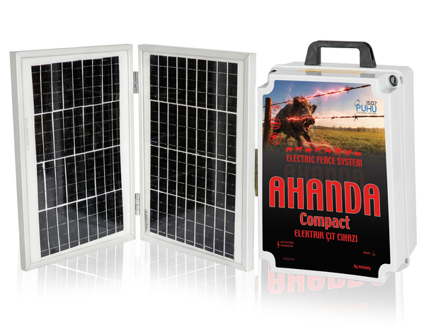 Puhu Compact Güneş Enerjili Elektrikli Çit Cihazı (20 W) (15000 Volt= 20.000 m) | Cimritilki.com