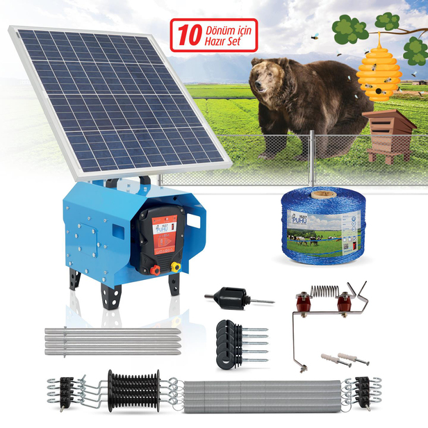 Puhu Compact Model Kuruluma Hazır Elektrikli Çit Sistemi (10 Dönümlük) (8 Joule) | Cimritilki.com