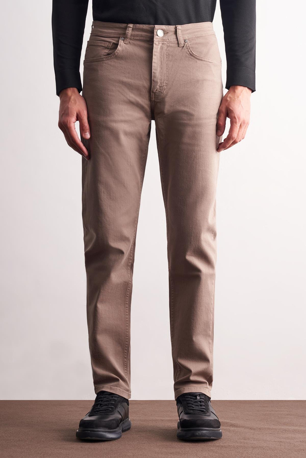 Açık Bej 5 Cep Casual Slim Fit Pamuklu 5 Cep Pantolon 1003255318