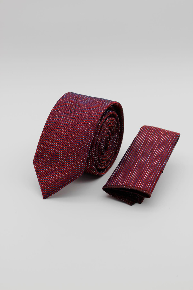 Açık Kırmızı Desenli 6 Cm Kravat 1090240107