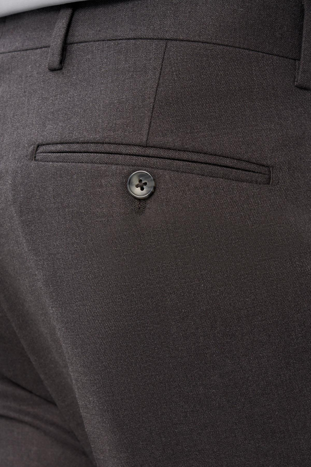 Antrasit Düz Bez Ayağı Esnek Yan Cep Slim Fit Classic Pantolon 1003245207_071