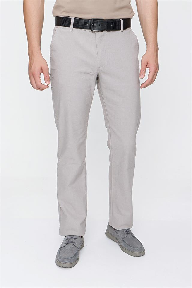 Armürlü Likralı Yan Cepli Slim Fit Dar Kesim Casual Pantolon 1003220170-42