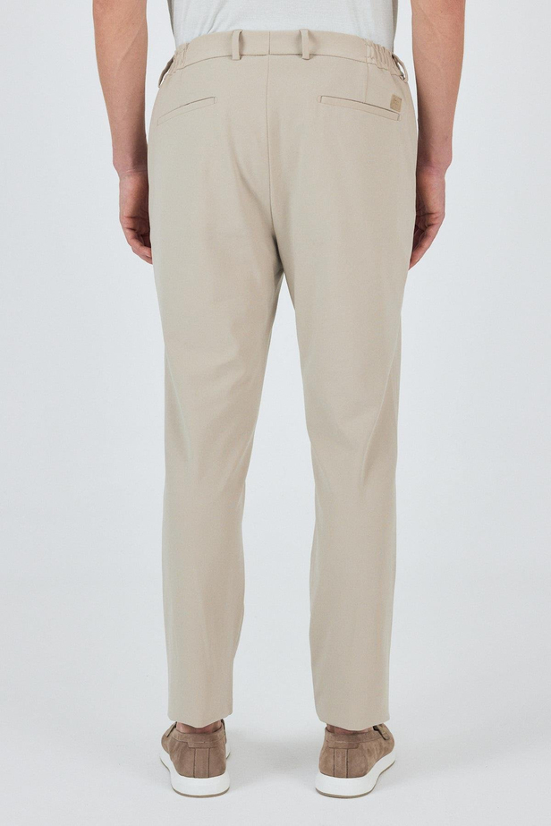 Bej Esnek Yandan Cepli Casual Slim Fit Jogger Pantolon 1003250162