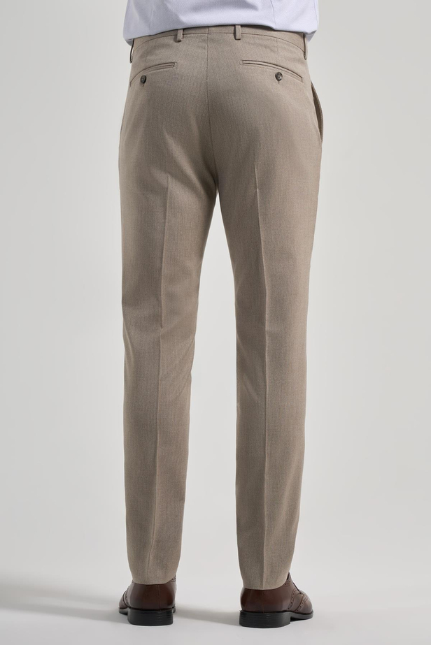 Bej Esnek Yandan Cepli Slim Fit Classic Pantolon 1003250160