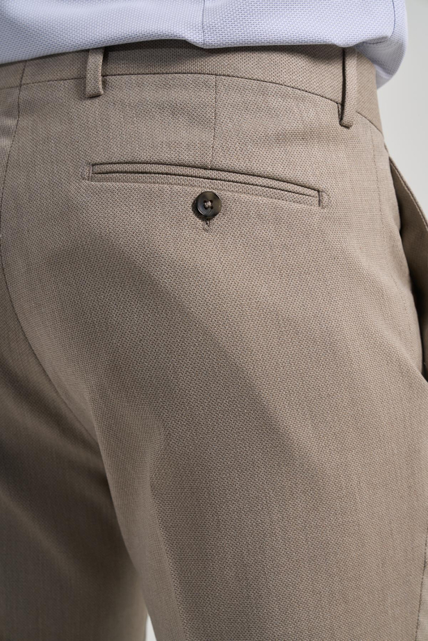 Bej Esnek Yandan Cepli Slim Fit Classic Pantolon 1003250160