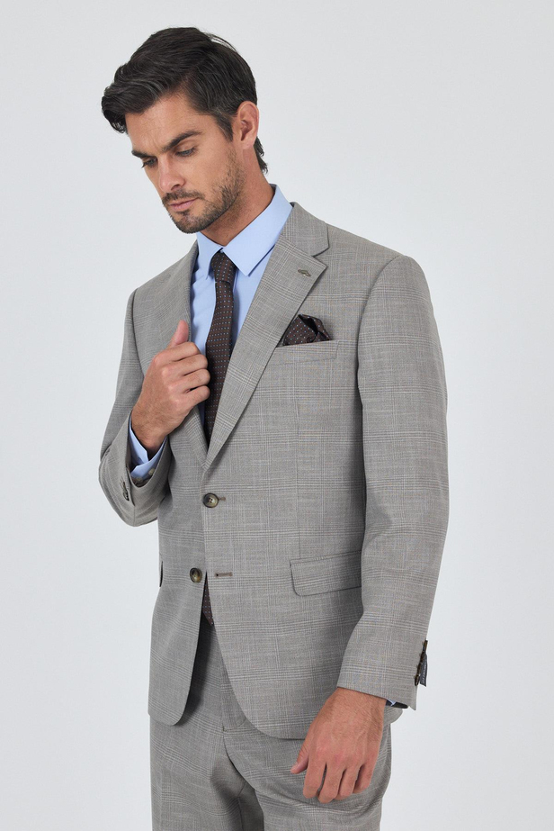 Bej Mono Yaka Esnek 4 Drop Comfort Fit Classic Takım Elbise 1001250159