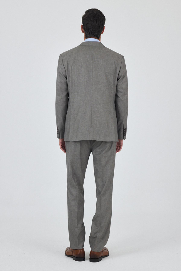 Bej Mono Yaka Esnek 6 Drop Comfort Fit Classic Takım Elbise 1001250152