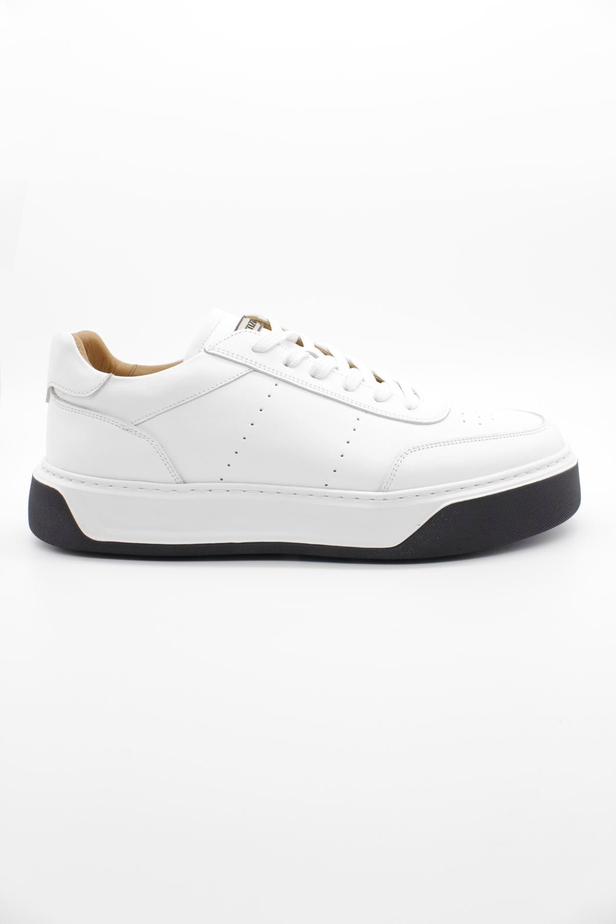 Beyaz Bağcıklı Antik %100 Deri Casual Ayakkabı 1033250164