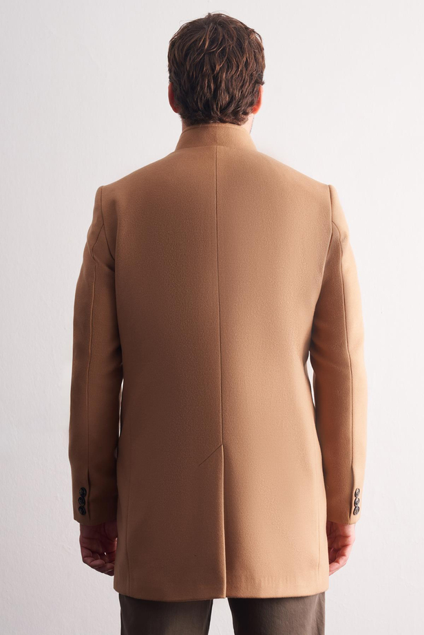 Camel Hakim Yaka Classic Slim Fit Esnek Kaban 1008255162