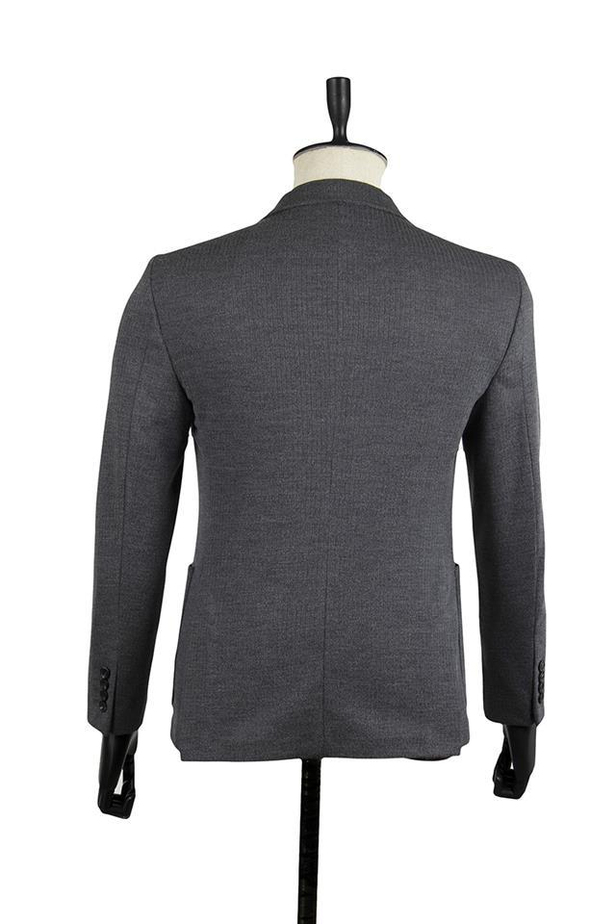 Çizgili Örme Kırlangıç Yaka Astarsız 6 Drop Slim Fit Dar Kesim Ceket 1002220159-48