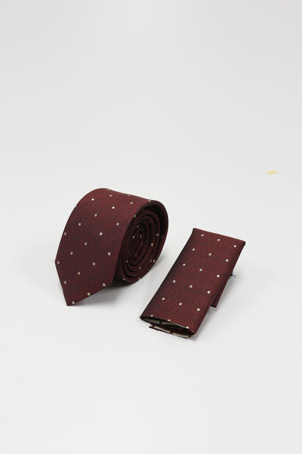 Desenli Kravat 1090225207 Bordo