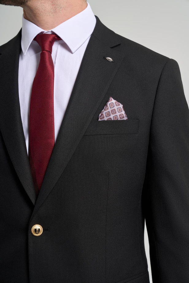 Düz Bez Ayağı Mono Yaka Tam Astar Esnek 6 Drop Comfort Fit Ceket 1002245902