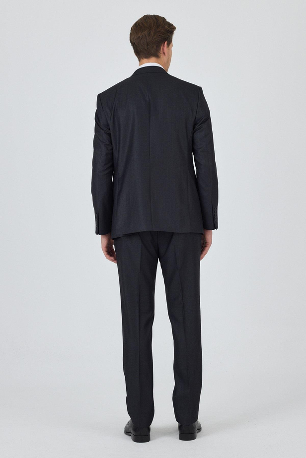 Düz Filafil Mono Yaka Tam Astar 6 Drop Comfort Fit Takım Elbise 1001250170
