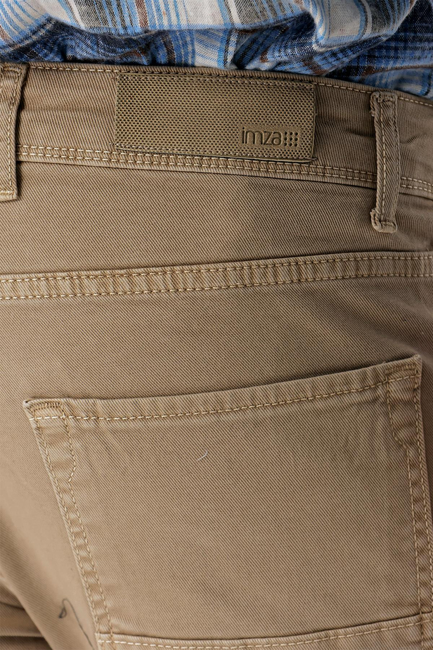 Gabardin %100 Pamuk 5 Cep Slim Fit Dar Kesim Casual Pantolon 1003235317 Koyu Bej