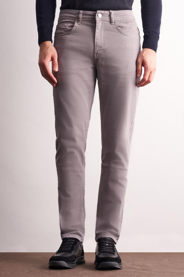 Gri 5 Cep Casual Slim Fit Pamuklu 5 Cep Pantolon 1003255318