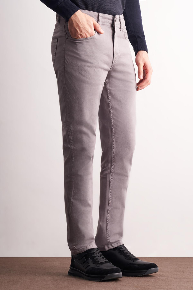 Gri 5 Cep Casual Slim Fit Pamuklu 5 Cep Pantolon 1003255318