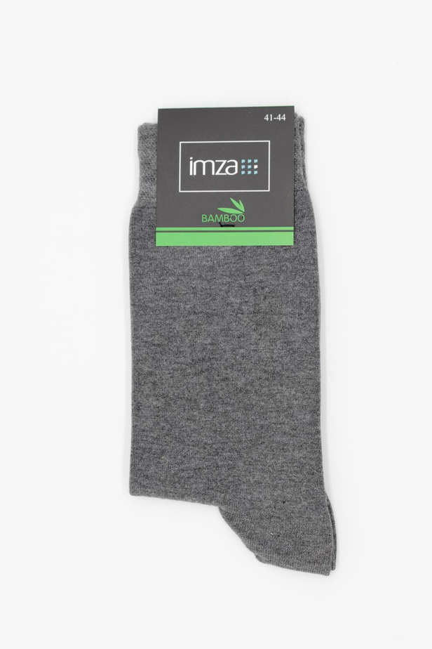 Gri Bambu Düz Çorap