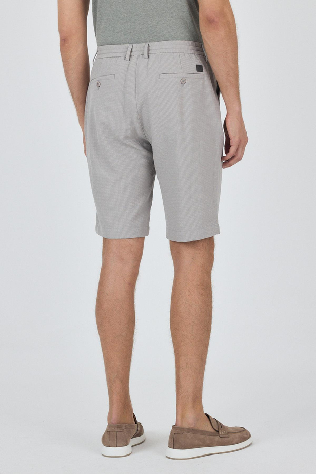 Gri Düz Esnek Gabardin Casual Şort 1016250150