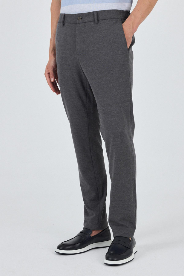 Gri Esnek Yandan Cepli Casual Slim Fit Jogger Pantolon 1003250156