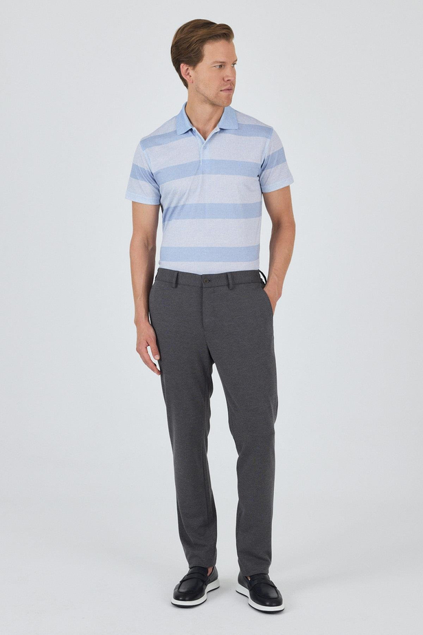 Gri Esnek Yandan Cepli Casual Slim Fit Jogger Pantolon 1003250156