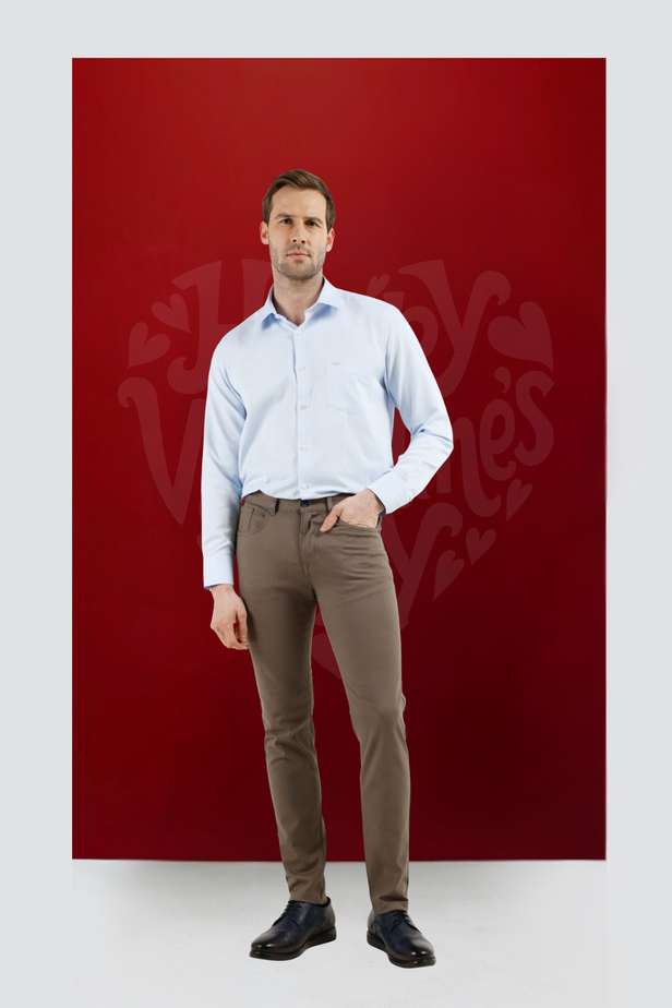 Haki 5 Cep  Düz Paça Pamuklu Slim Fit 5 Cep Casual Pantolon 1003255154