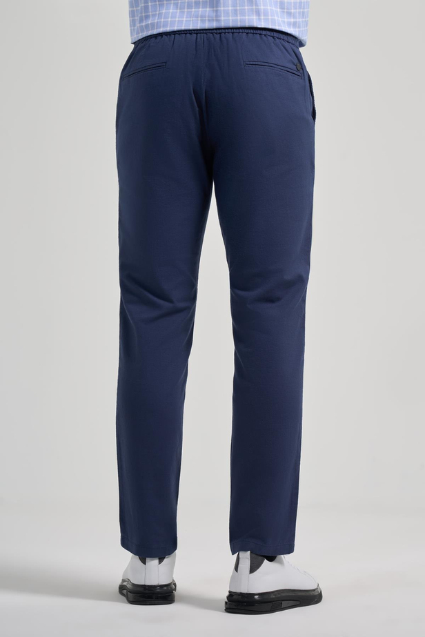 İndigo Mavi Pamuklu Yandan Cepli Casual Comfort Fit Jogger Pantolon 1003250110