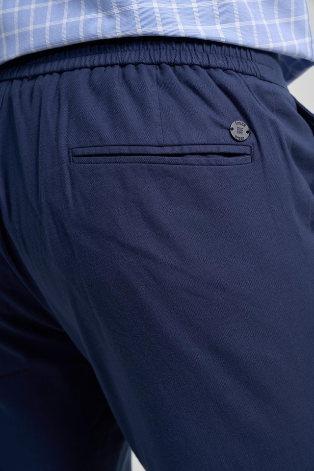 İndigo Mavi Pamuklu Yandan Cepli Casual Comfort Fit Jogger Pantolon 1003250110