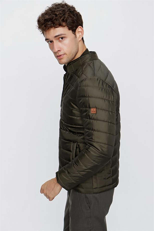 Kapitone Dik Yaka Astarlı Slim Fit Dar Kesim Casual Mont 1007225161-48