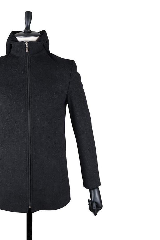 Kaşe Kapüşonlu Yelekli Çıkarılabilir Yaka Desenli Yünlü Astarlı Slim Fit Dar Kesim Casual Mont 1007225157-48