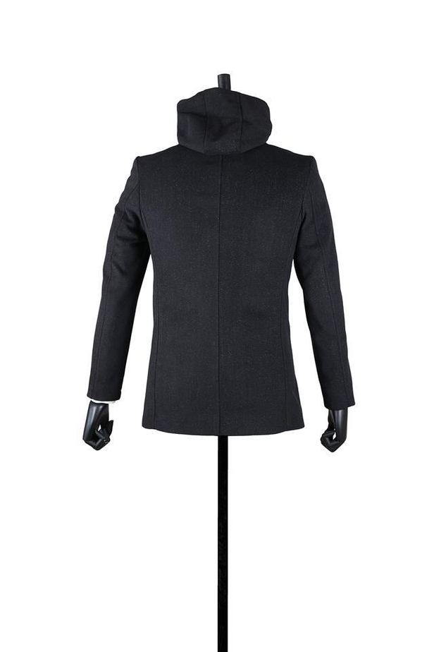 Kaşe Kapüşonlu Yelekli Çıkarılabilir Yaka Desenli Yünlü Astarlı Slim Fit Dar Kesim Casual Mont 1007225157-48