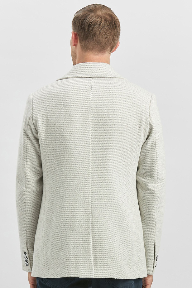 Kaşe Kırlangıç Yaka Desenli Astarlı Slim Fit Dar Kesim Klasik Mont 1007245150