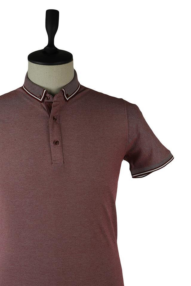 Kısa Kol Oxford Polo Yaka Slim Fit Dar Kesim Klasik T-Shirt 1011220140-S