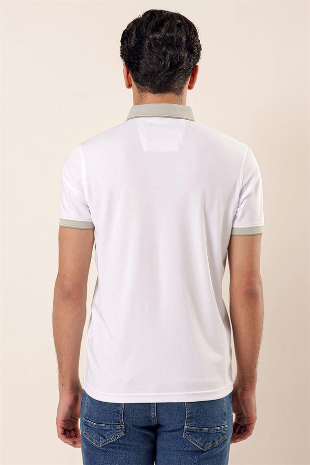 Kısa Kollu MerserizeCepsiz Pamuklu Casual Slim Fit Dar Kesim T-Shirt 1011230155-M