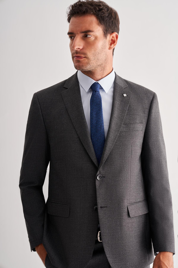 Koyu Antrasit 4 Drop Comfort Fit Classic Takım Elbise 1001255121
