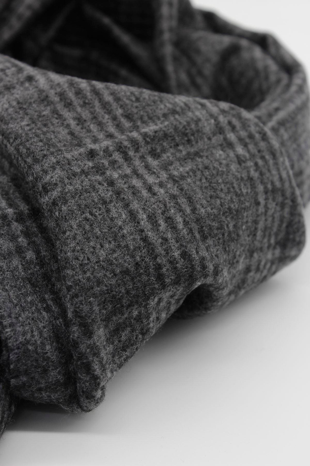 Koyu Antrasit Desenli Kaşkol 1067245107_070