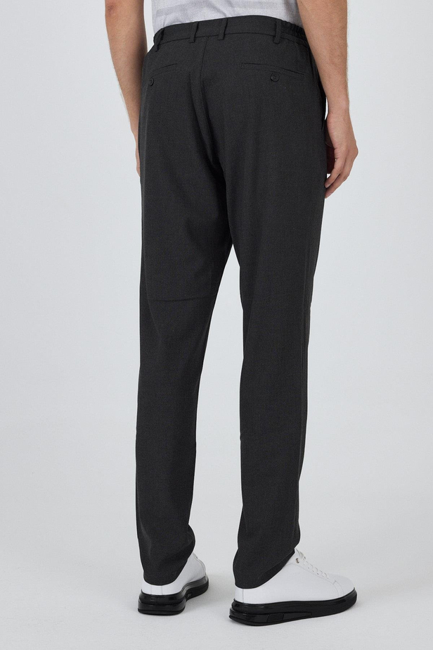 Koyu Antrasit Esnek Yandan Cepli Casual Standart Fit Jogger Pantolon 1003250119